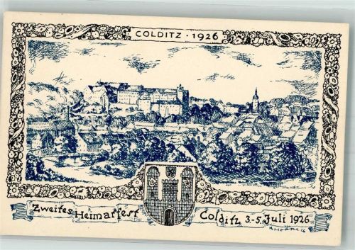 Colditz 2. Heimatfest 1926 Schloss Colditz anno 1926 Stadtwappen
