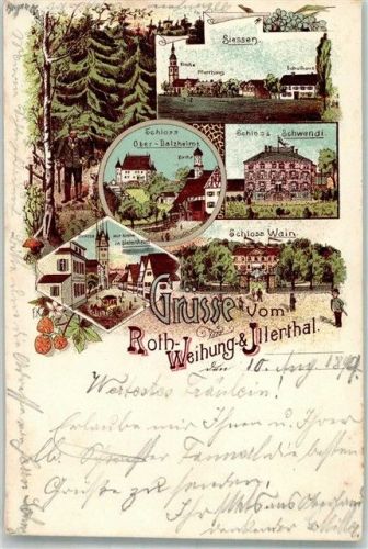 Schwendi 1899 Schloss Ober-Balzheim Schloss Schwendi Schloss Wain