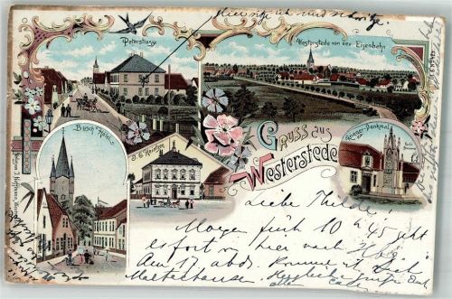 Westerstede 1898 Hotel Busch Kriegerdenkmal Peterstrasse Gasthaus Heintzen