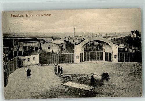 Puchheim Kriegsgefangenenlager Pucheim Barackenlager Eingang Fuhrwerk