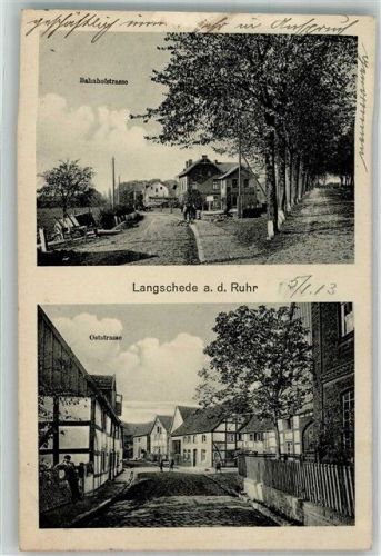 Langschede 1913 Bahnhofstrasse Dorfstrasse