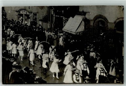 Herborn 1909 Festzug Kinder Ort handschriftlich