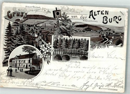 Weidenau 1898 Gasthaus zur alten Burg Vogelhäuschen