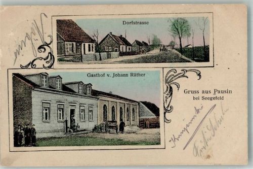 Pausin 1903 Dorfstrasse Gasthaus Räther