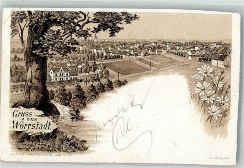 Wörrstadt 1896 Wörrstadt Eisenbahn Damfzug Bahnpost