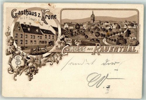 Rauenthal 1902 Gasthaus zur Krone