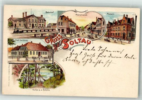 Soltau An der Böhme Gasthaus Stadt Hamburg Bahnhof Poststrasse Postamt