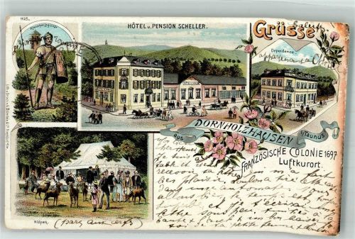 Dornholzhausen 1897 Französische Kolonie Römischer Legionär Hotel Scheller Wildpark