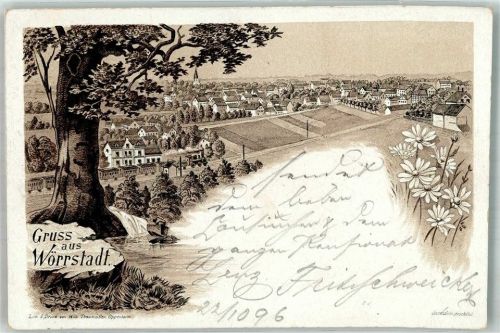 Wörrstadt 1896 Vorläufer Wörrstadt Bahnhof Personenzug