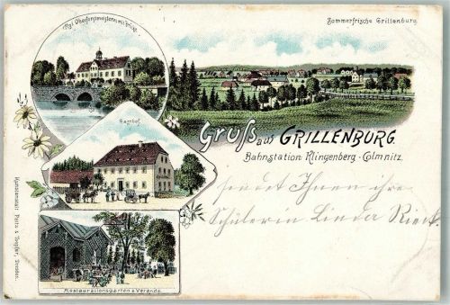 Grillenburg 1898 Gasthaus Gartenwirtschaft Kgl. Oberforstmeisterei