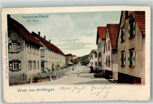 75438 W7134 Knittlingen 1903 - Harmonika-Fabrik Dorfstrasse