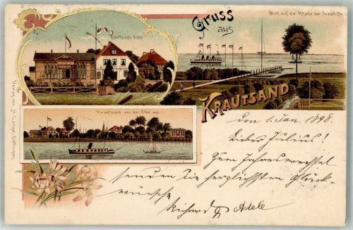 Krautsand 1898 Krautsand Hotel Buhrfeind Elbe