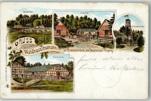 Wingst 1899 Waldhaus Thumann Quellental Himmelreich Ackerhof Aussichtsturm