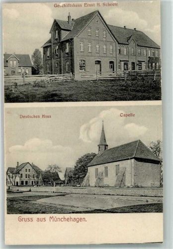 Münchehagen Geschäftshaus Scheele Gasthaus Deutsches Haus Kapelle