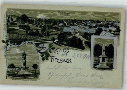 Friesack 1901 Kurfürsten-Denkmal Prinz Friedich Karl-Denkmal