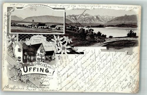Uffing 1898 Staffelsee Gasthaus zur Sonne Rieden