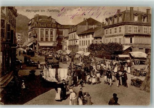 Hayingen 1916 Markttag Marktszene