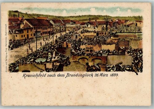 Kranichfeld 1899 Kranichfeld nach dem Brand vom 16. März 1899