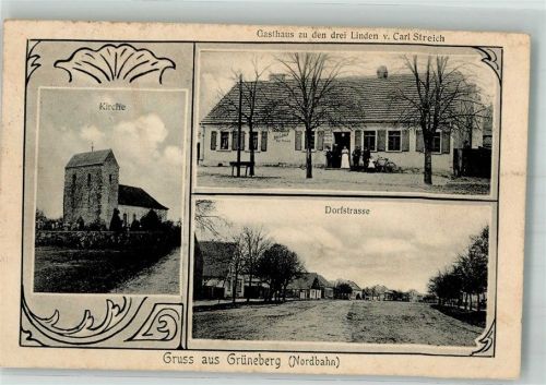Grüneberg Dorfkirche Gasthaus zu den 3 Linden Dorfstrasse