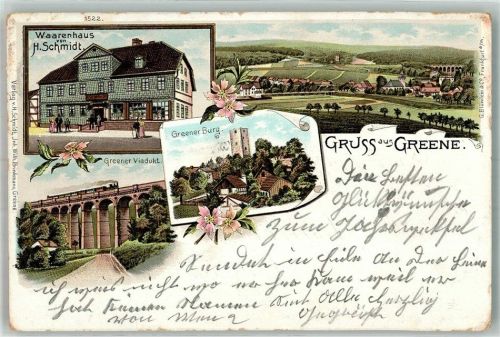 Greene 1899 Greener Viadukt Greener Burg Warenhaus Schmidt