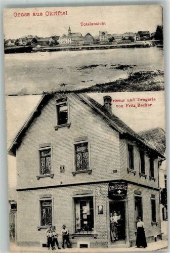 65795 W6234 Okriftel - Wohnhaus mit Drogerie- und Friseurgeschäft Mainufer