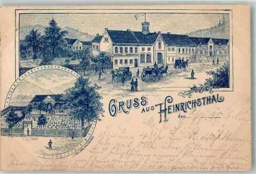Radeberg 1898 Vorläufer Druck 1880-1889 Heinrichstal Gasthaus zum Heinrichsthal