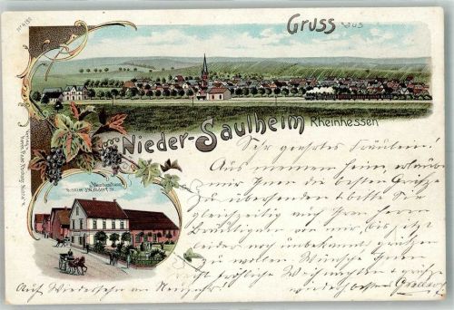 Nieder-Saulheim 1904 Weinhandlung Walldorf