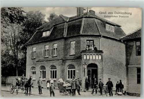 Dahlenburg 1909 Kaiserl. Postamt Radfahrer