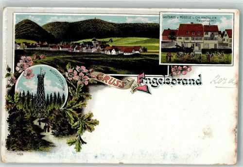 Engelsbrand 1907 Aussichtsturm Gasthaus zum Rössle