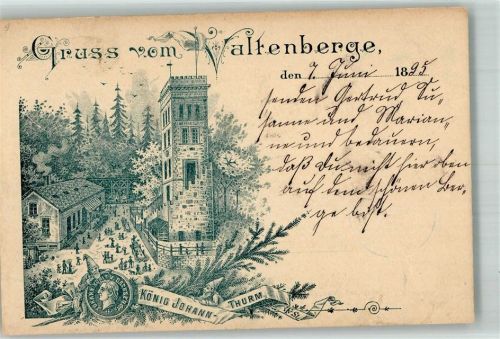 Dippoldiswalde 1895 Vorläufer Druck um 1890 Gasthaus zum Valtenberge König Johann-Turm Zwerg Bahnpost Dresden-