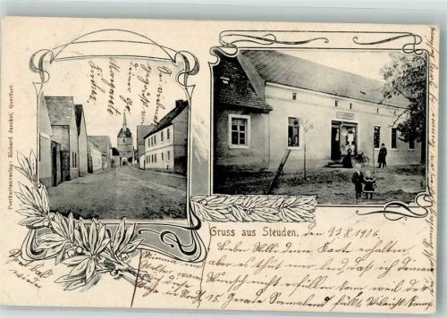 Steuden 1906 Dorfstrasse Stadttor Geschäftshaus