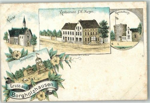 Borgholzhausen Kirche Gasthaus Meyer Ravensburg Luisenturm