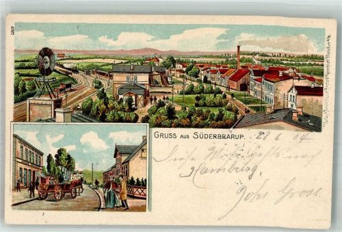 Süderbrarup 1904 Windrad Bahngelände Dorfstrasse