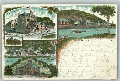 Niederfell 1897 Hotel zum Anker Niederfell Burgruine Burg Layen Mosel