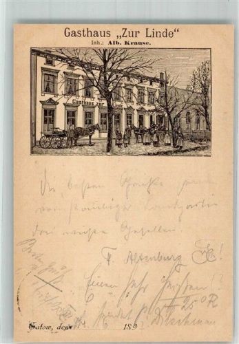Gatow 1897 Vorläufer Druck 1880-1889 Gasthaus zur Linde