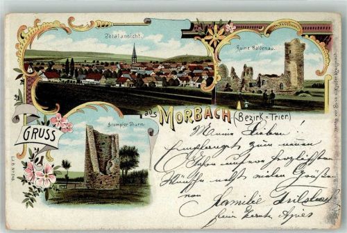 Morbach 1904 Stumpfer Turm Ruine Baldenau