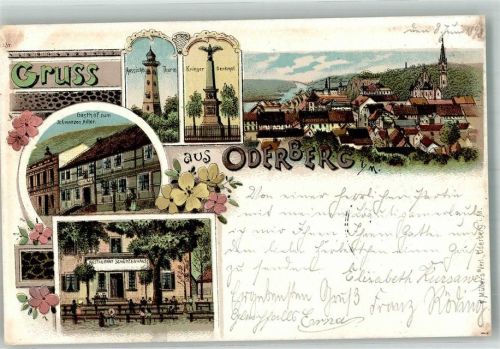 Oderberg 1898 Aussichtsturm Kriegersäule Gasthaus Schützenhaus