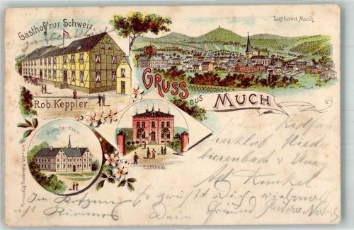 Much 1904 Gasthaus zur Schweiz Josephs-Haus Rathaus