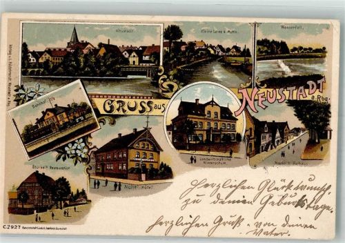 Neustadt 1902 Hotel Nülle Bahnhof Kleine Leine Landwirtschaftl. Winterschule