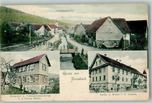 Fornsbach Dorfbach Spezerei Braun Gasthaus zur Krone