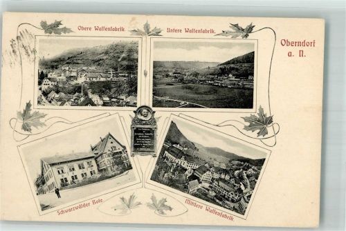78727 W7238 Oberndorf am Neckar 1908 - Obere und Untere Waffenfabrik Schwarzwälder Bote Mittlere Waffenfabrik
