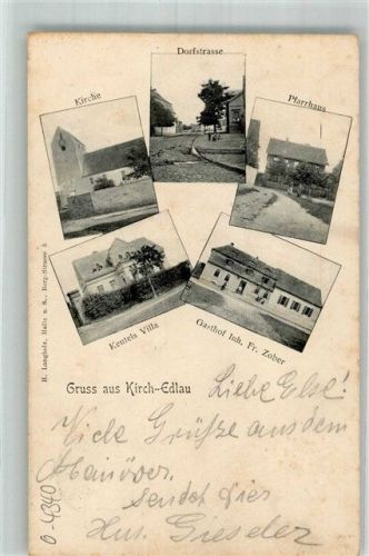 Edlau Kirche Dorfstrasse Villa Keutel Gasthaus Zober Pfarrhaus