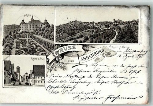 Atzenrod 1898 Vorläufer Druck um 1890 Kirche Stadttor Schloss