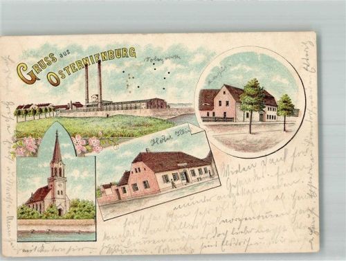 Osternienburg 1898 Fabrik Hotel Kirche