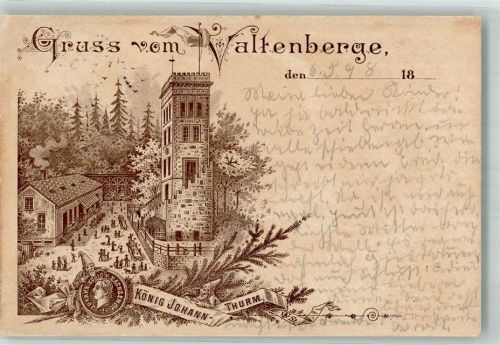 Dippoldiswalde 1898 Vorläufer Druck 1880-1889 Gasthaus Valtenberger Haus König Johann-Turm