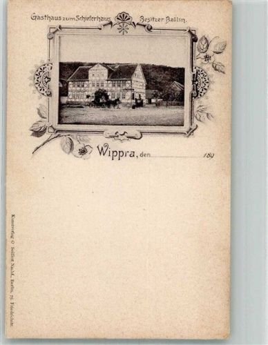 Wippra Vorläufer Druck um 1890 Gasthaus zum Schieferhaus