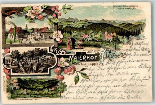 Alfdorf 1901 Gasthaus Maierhof Gartenwirtschaft
