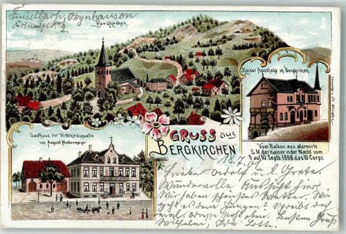 Bergkirchen 1901 Gasthaus zur Wittekindsquelle Kaiser Apotheke