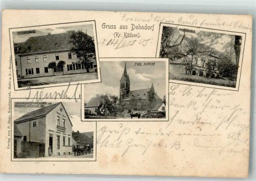 Dohndorf 1905 Kolonialwaren Jaedecke Ev. Kirche Gutsgebäude Pfarrhaus