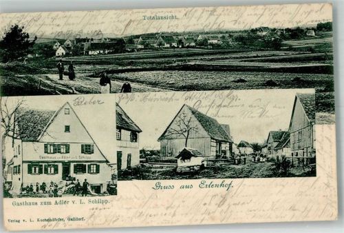 Erlenhof 1905 Gasthaus zum Adler Feldweg